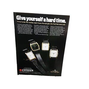 1982 Citizen PermaBright Watch Original Print Ad vintage 80s